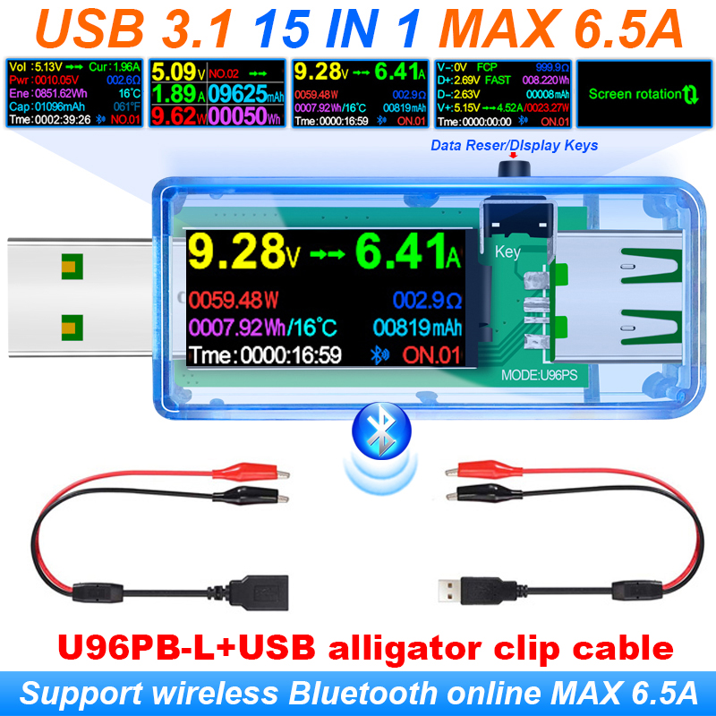 Usb Ammeter Tester - 15 IN 1 USB 3.1 Tester