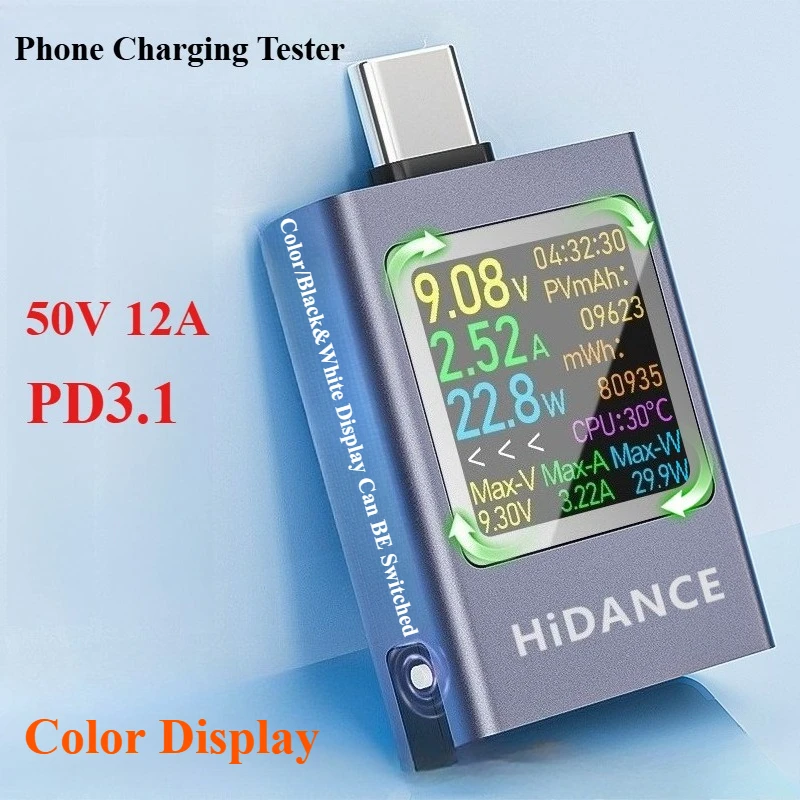 Usb Ammeter Tester - 13 In 1 DC 4.5-50V 0-12A