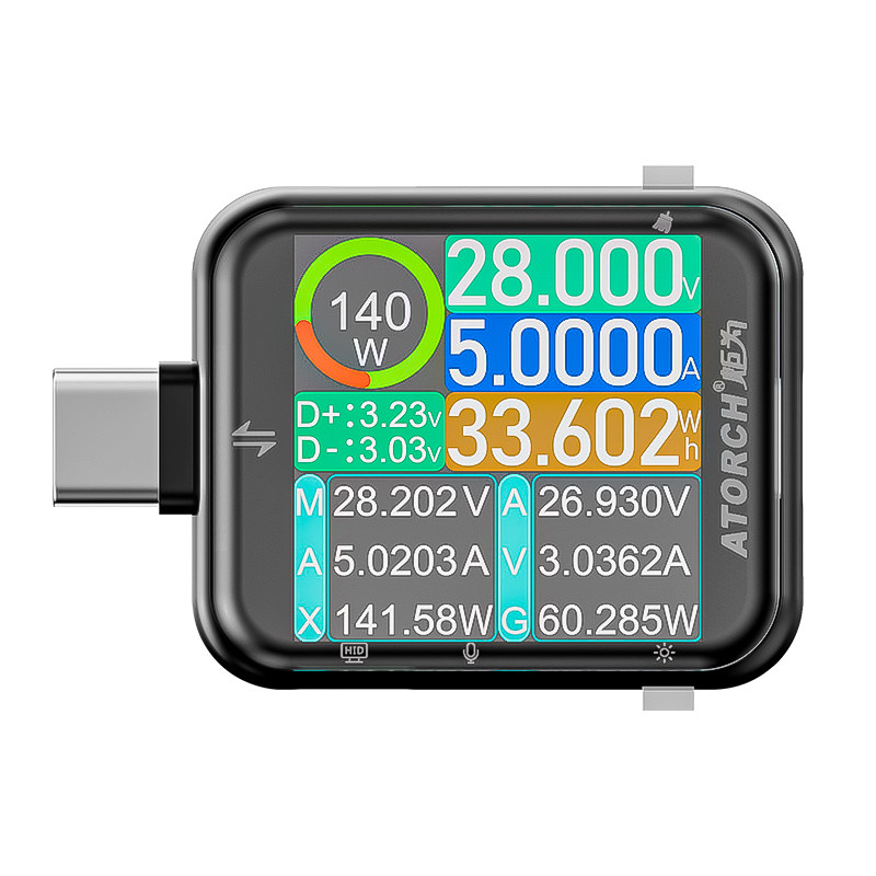 Usb Ammeter Tester - Layar Sentuh T3 Presisi Tinggi Tipe-c