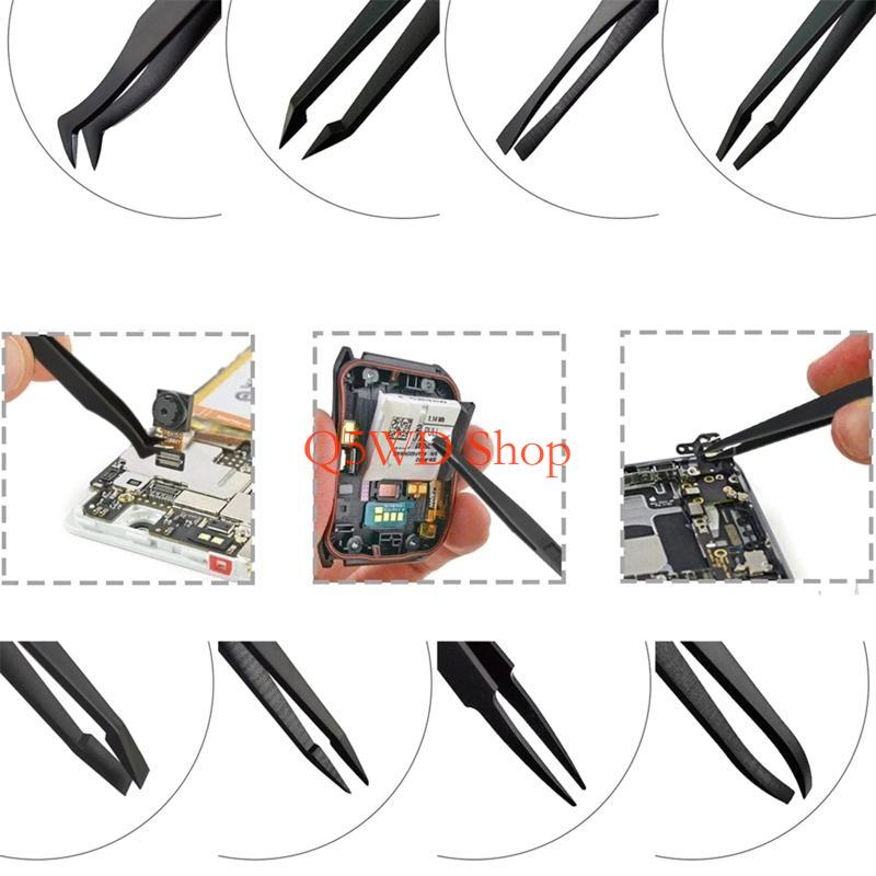Q5WD 8 Buah Pinset Kerajinan S - Electronics Repair Hobby ulasan dan harga