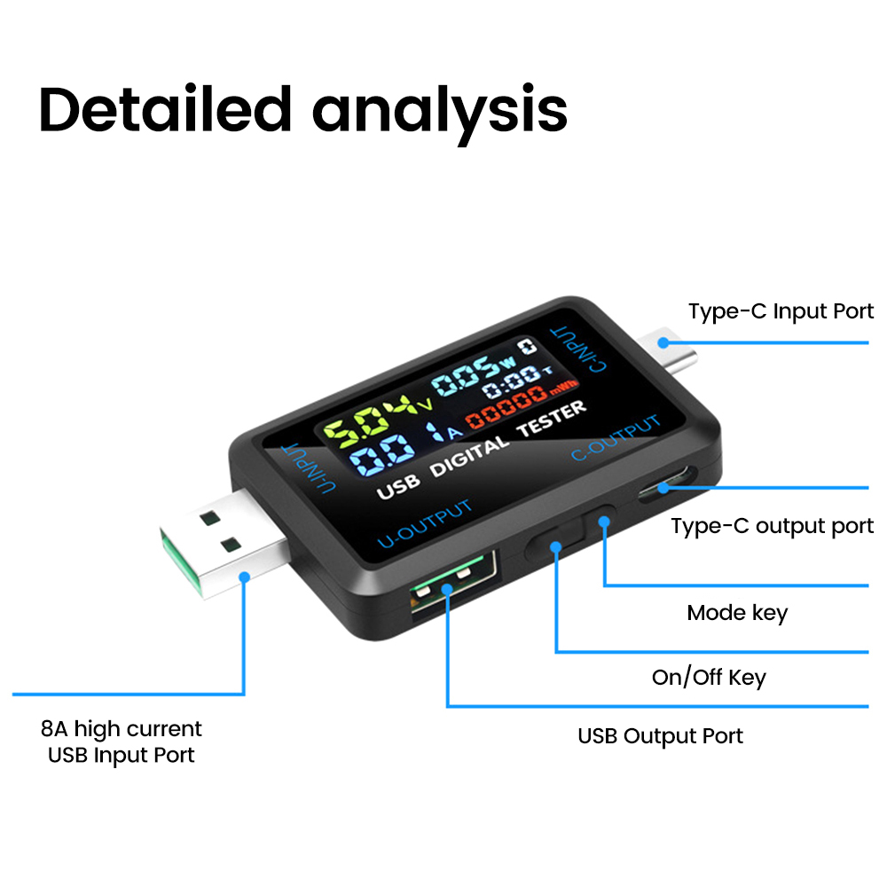 Tester USB 10 in 1 DC Digital  - Usb Ammeter Tester ulasan dan harga