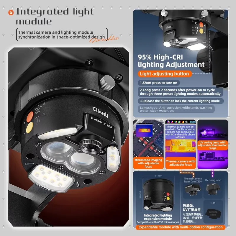 Mikroskop Trinokuler Qianli 65 - Electronic Repair ulasan dan harga