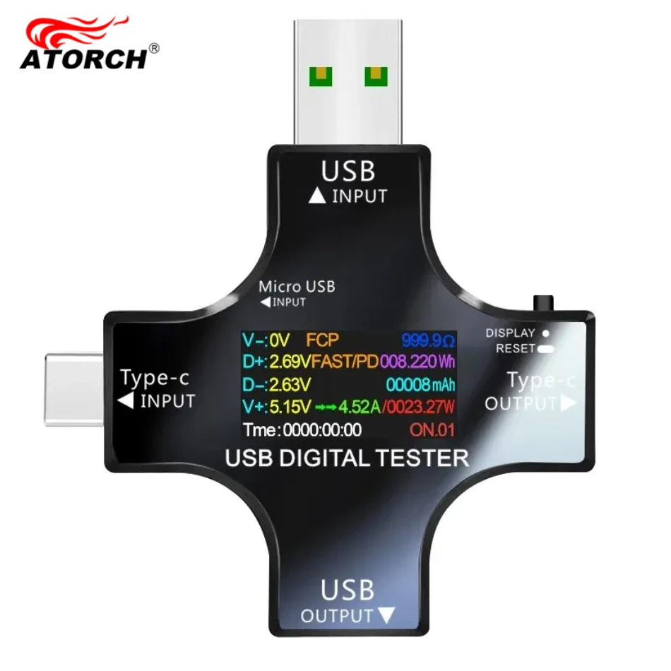 Penguji USB DC Tipe-C PD Voltm - Usb Ammeter Tester ulasan dan harga